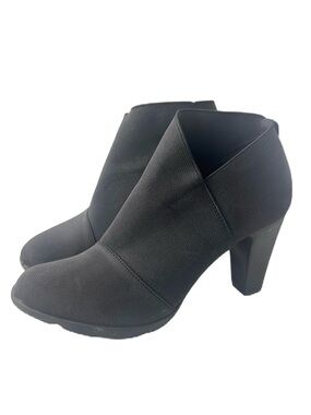 Anne Klein AK Sport Block Heel Ankle Booties Black Size 8